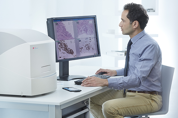 First hybrid digital microscope with live imaging and scanning: VisionTek®